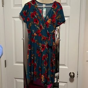 Wrap knit dress- never been worn. Still has tags!